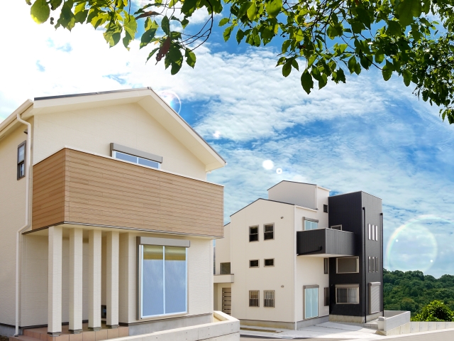 外壁塗装をした戸建て