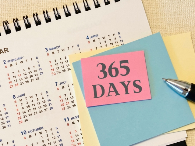 カレンダーと365DAYSの文字列