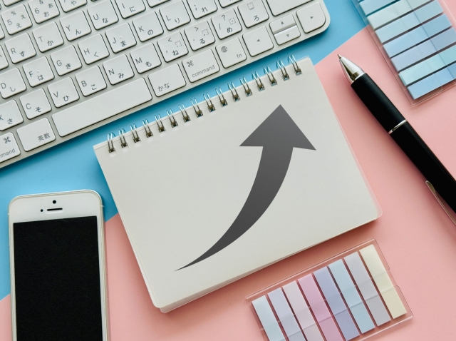 上昇を表す矢印